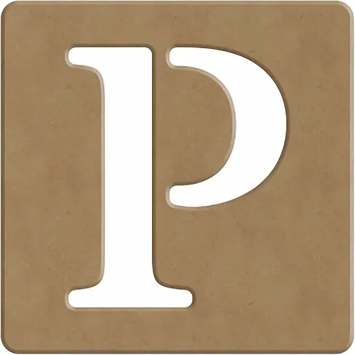 Gomille P Scrabble Buchstabe - 6cm - 10x10cm