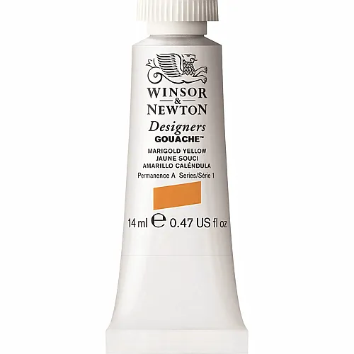 Winsor & Newton W&n Designers Gouache 14ml Tube Marigold Gelb