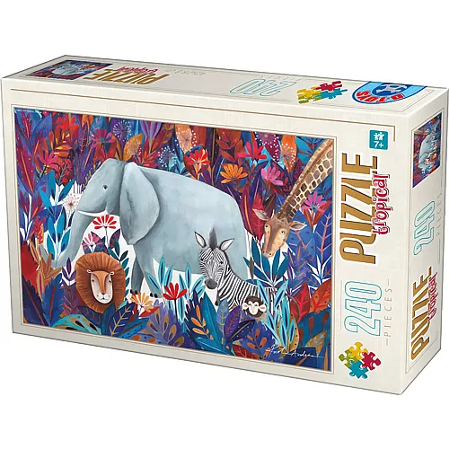 DToys Puzzle Andrea K�rti Tropisch - Wildtiere - 240 Teile