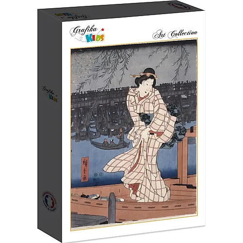 Grafika Puzzle Art Collection Utagawa Hiroshige Grafika Kids Evening on the Sumida River, 1847-1848 - 12 Teile