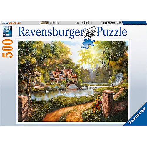 Ravensburger Puzzle Cottage am Fluss (500Teile)