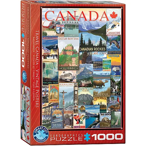 Eurographics Puzzle Travel Canada Vintage Posters (1000Teile)