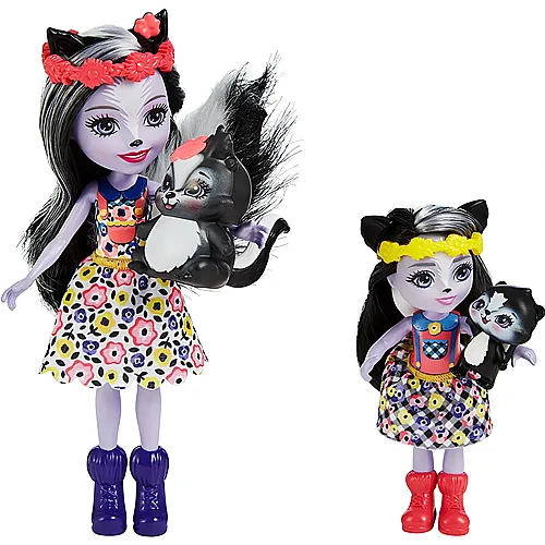 Enchantimals Sage Skunk Puppe & kleine Schwester