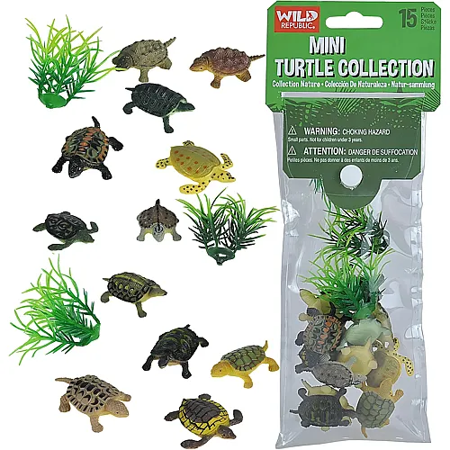 Wild Republic Polybag Mini Schildkr�te, zw�lf Tierarten Aus Dem Schildkr�te, Geschenkt�te f�r Kinder, Spielfiguren-Tiere, Toll f�r