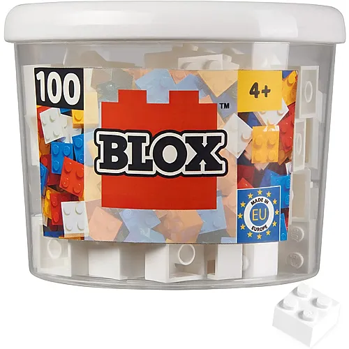 Androni Blox 4er Bausteine in Dose Weiss (100Teile)