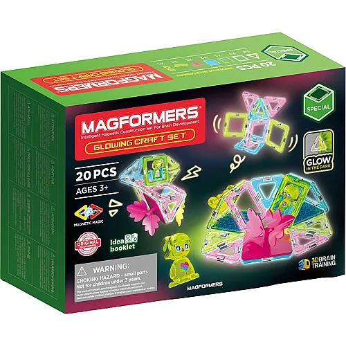Magformers Glowing Craft Set - Glow-in-the-dark (20Teile)