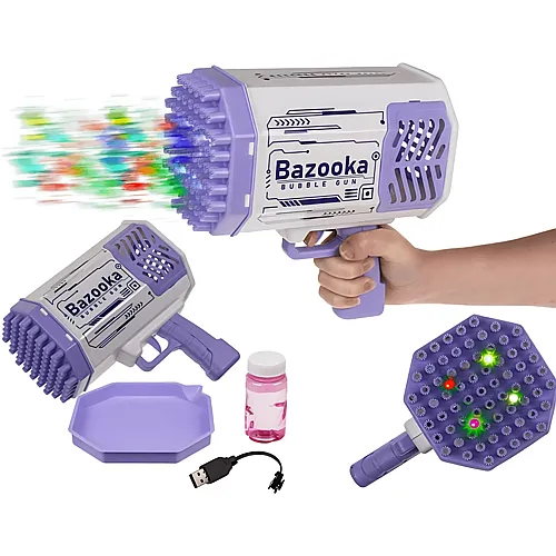Seifenblasenpistole mit LED Bazooka 24x14 cm inkl. USB