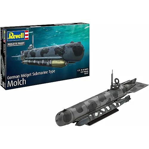 Modellbausatz Deutsches U-Boot Typ Molch - 35 Teile