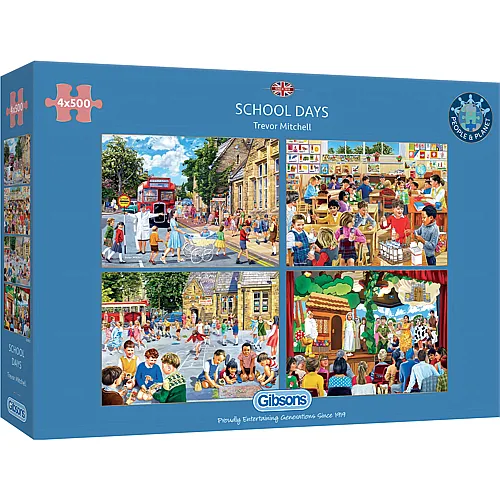 Gibsons Puzzle Trevor Mitchell 4in1 Schultage - 500 Teile