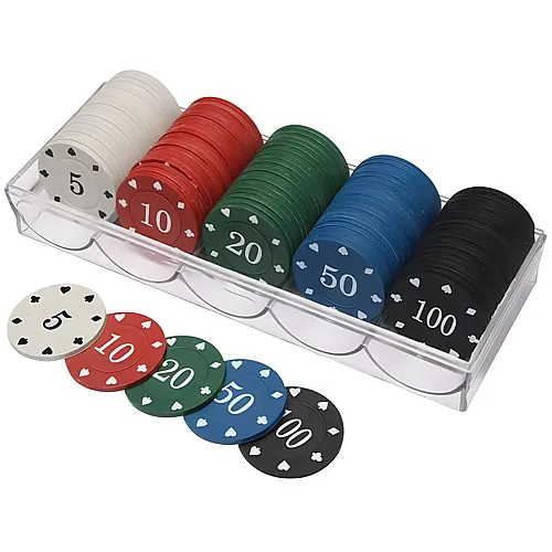 Pokerchips mit Nennwert