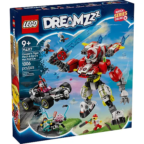 LEGO DREAMZzz Coopers Tiger-Mech und Zero's Hot Rod Auto 71497