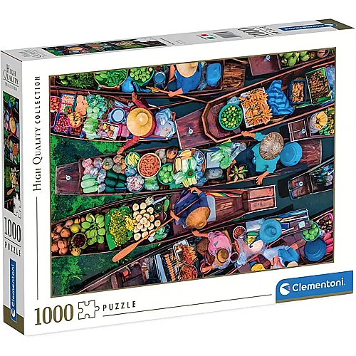 Clementoni Puzzle High Quality Collection Schwimmender Thai-Markt (1000Teile)