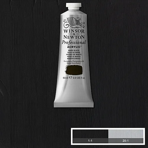 Winsor & Newton W&n Prof. Acrylfarbe 60ml Tube Marsschwarz