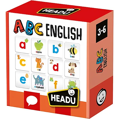 Headu ABC Memo-Spiel mit englischen Buchstaben und Wrtern (EN)