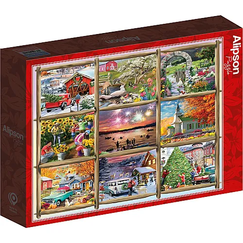 Alipson Puzzle Marie August Anderson Neun Jahreszeiten-Quadrate - 1000 Teile
