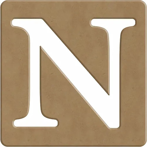 Gomille N Scrabble Buchstabe - 6cm - 10x10cm