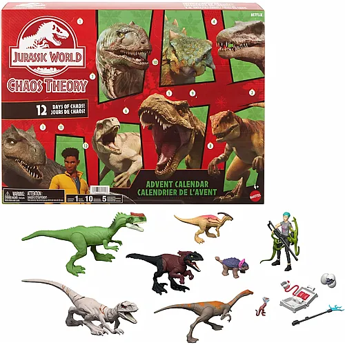 Mattel Jurassic World Chaostheorie Exklusiver Adventskalender mit 12 T�rchen