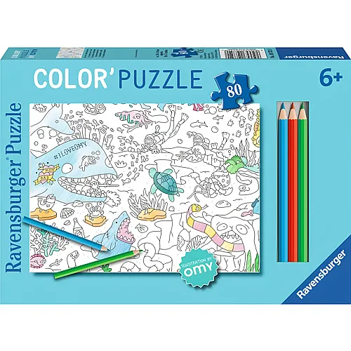 Ravensburger Puzzle Color - Die Welt unter Wasser - 80 Teile