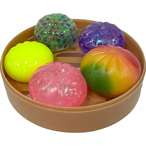 Kawaii Dumplings im Korb - 5 Teile