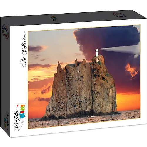 Grafika Puzzle Art Collection Grafika Kids Stromboli Lighthouse, Italy - 12 Teile
