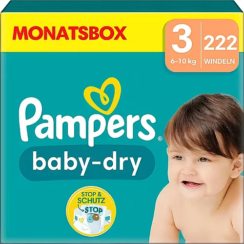 Pampers Baby-Dry Windeln Midi Gr.3 (222Stck)