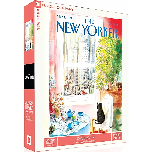 New York Puzzle Company The New Yorker - Cat's Eye View (1000Teile)