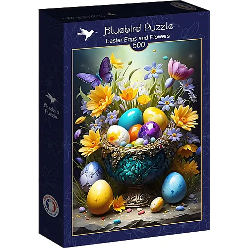 Ostereier und Blumen 500Teile