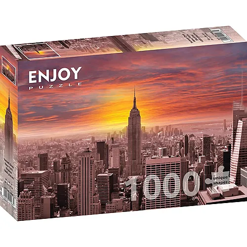 Enjoy Puzzle Sonnenuntergang �ber der Skyline von New York - 1000 Teile