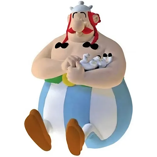 Plastoy Asterix Spardose Obelix mit Idefix