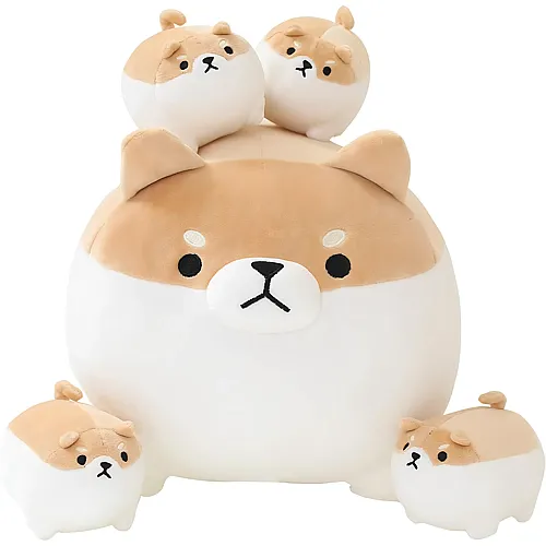 Shiba Inu mit 4 Babies - 40 cm