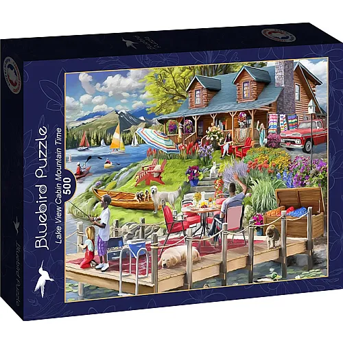 Bluebird Puzzle Lake View Cabin Mountain Time (500Teile)