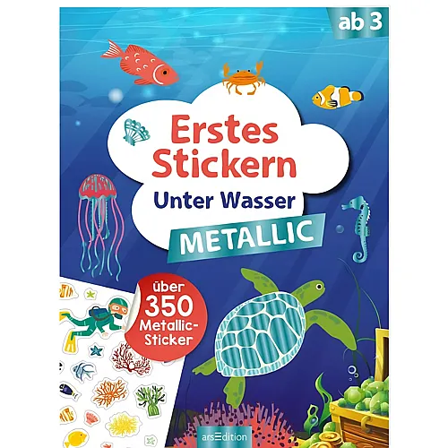 ars Edition Erstes Stickern Metallic ? Unter Wasser