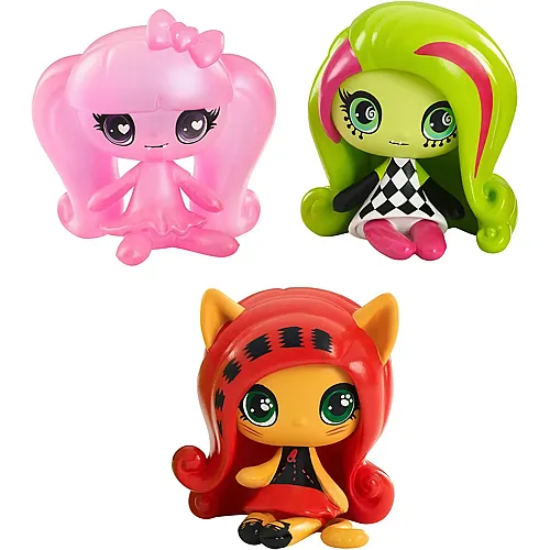 Mattel Monster High Minis 3-er Pack, inkl. Getting Ghostly Draculaura, Circus Ghouls Venus McFlytrap und Toralei