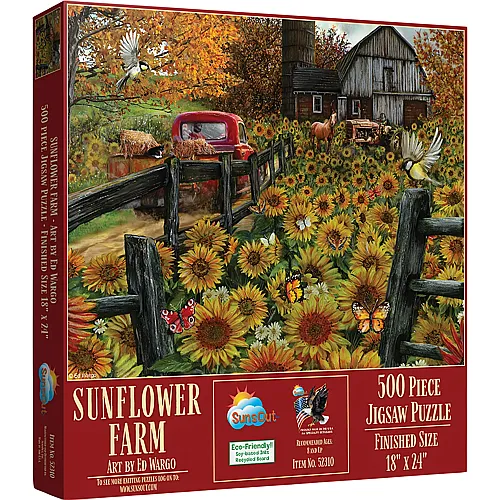 SunsOut Puzzle Ed Wargo Sonnenblumen-Farm - 500 Teile