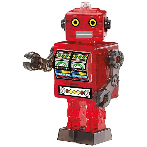 HCM Kinzel Crystal Puzzle 3D Roboter Rot - 39 Teile