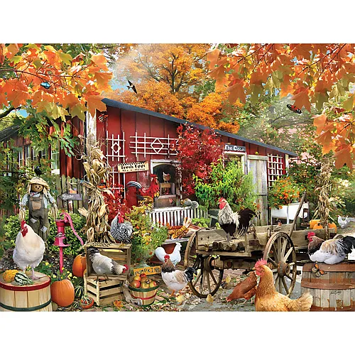 SunsOut Puzzle Lori Schory Barnyard Chickens - 500 Teile