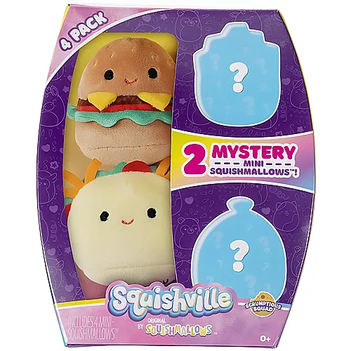 Squishmallows Squishville 4-Pack Snack