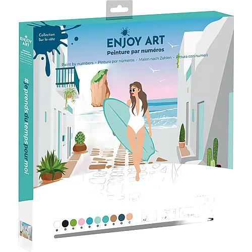 OZ International Enjoy Art Peinture N� 30x30cm Retour DE Plage