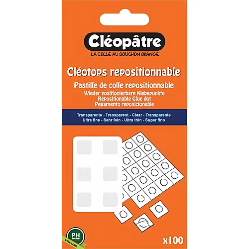 Cleopatre Cl�otops � Transparente Klebepunkte Wieder Positionierbar, 8