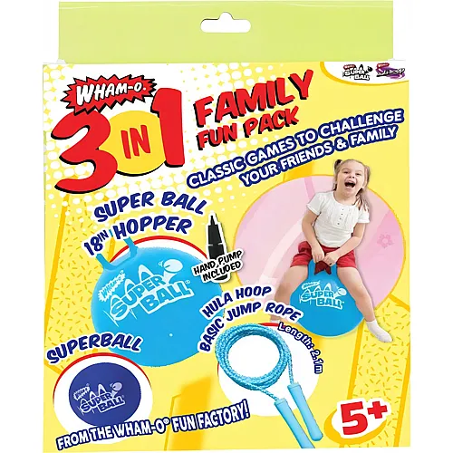 Sombo Wham O 3 in 1 Set blau H�pfball, Springball, Springseil