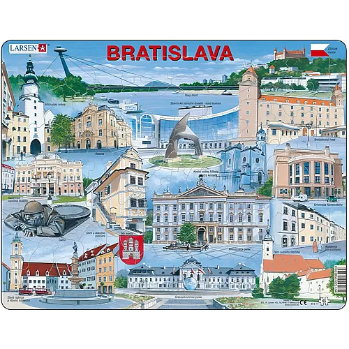 Larsen Puzzle Bratislava (auf Slowakisch) - 65 Teile
