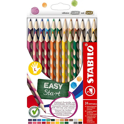 Stabilo Easy Ergonomischer Buntstift f�r Linksh�nder - 24 Teile