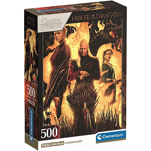 Clementoni Puzzle Game of Thrones House of the Dragons (500Teile)