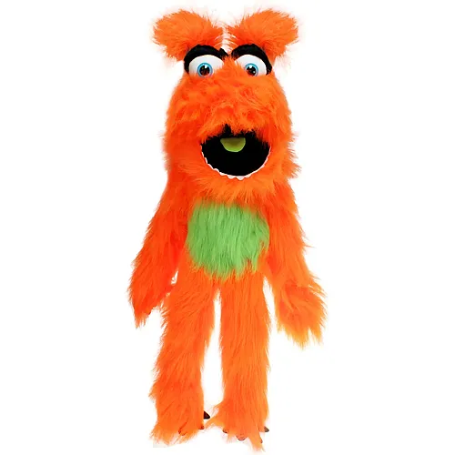 Handpuppe orangefarbenes Monster 50cm