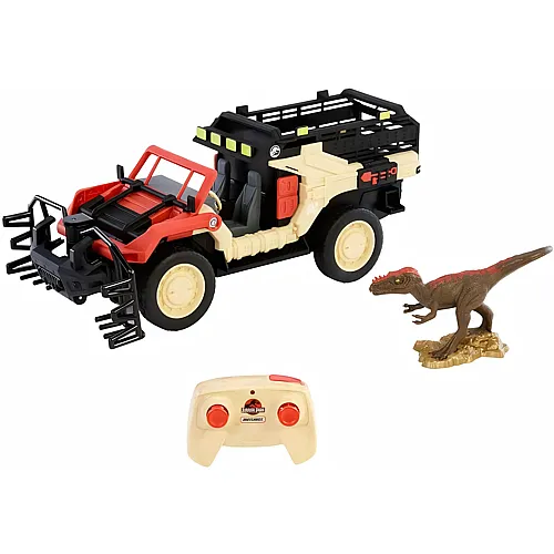 Mattel Jurassic World RC Spielzeug-Truck mit Dinosaurierfigur