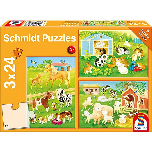 Schmidt Puzzle Niedliche Haustiere - 24 Teile