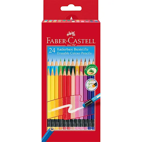 Faber-Castell Farbstifte radierbar (24Teile)