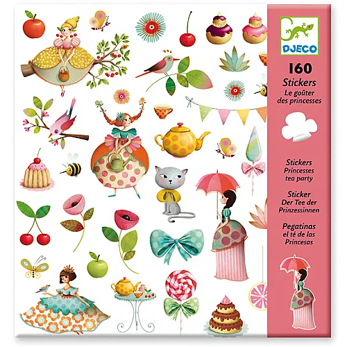 Djeco Kreativ Stickers Sticker Prinzessinnen Teeparty