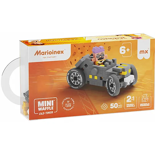 Marioinex Mini Waffle Cars Oldtimer Jeremy 50 Teile, Bauset, Waffelbl�cke,