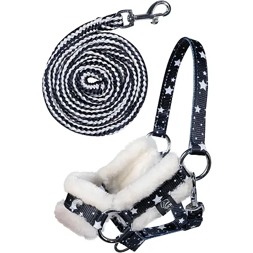 HKM Hobby Horse Halfter und Strick Navy